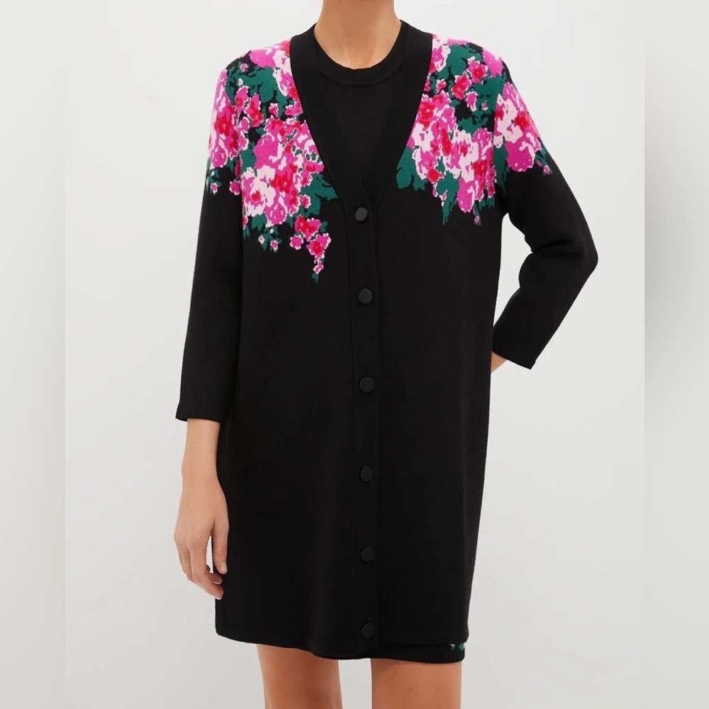 Tuckernuck Climbing Roses Knit Jacquard Liv Cardigan | Large